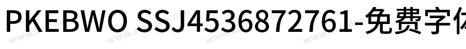 PKEBWO SSJ4536872761字体转换
